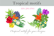 Tropical leaves and flowers, an Illustration by Julycolor (Thumbnail 6 of 10)