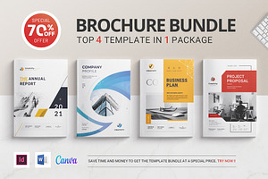 Brochure Bundle Docx, Iindd, Canva