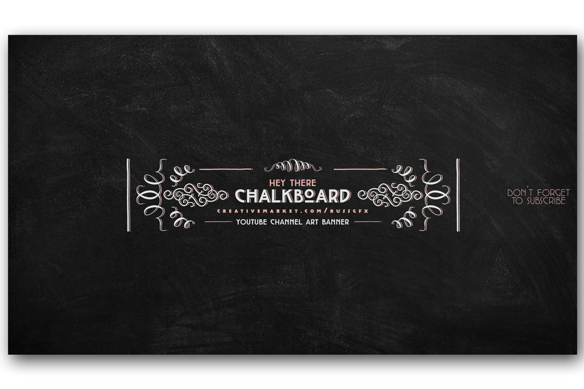 Chalkboard Youtube Channel Banners, a Social Media Template by RussGFX (Photo 3 of 4)