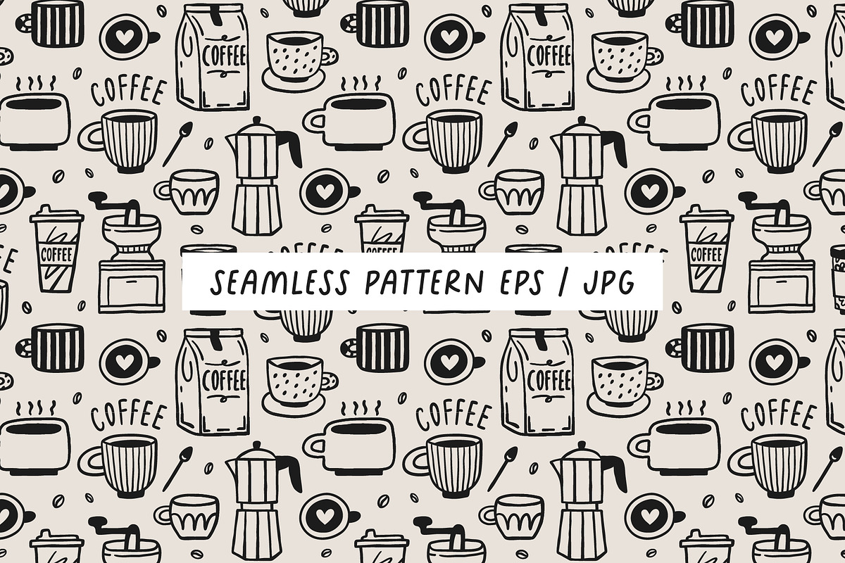 Coffee shop graphic elements, a Food Illustration by piyacler (Photo 5 of 6)