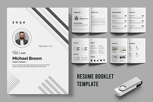 Resume Booklet Layout, a Stationery Template by ContestDesign
