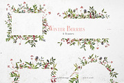 Winter Berries Christmas Watercolour, a Decorative Illustration by whiteheartdesign (Thumbnail 5 of 14)