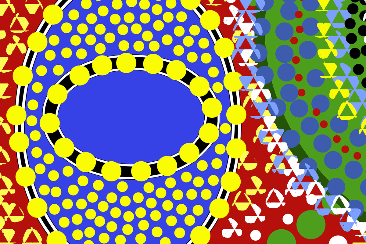 Aboriginal Orbs Seamless Repeat, a Pattern Graphic by Sharon Schwalbe (Photo 4 of 6)