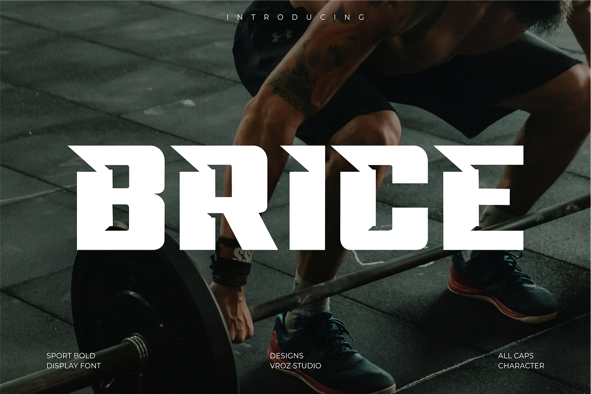 Brice - Sports Font, a Font by Vroz Studio (Photo 1 of 8)