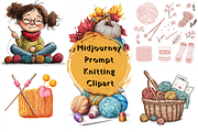 Prompt Knitting Clipart, a Decorative Illustration by Creative design (Thumbnail 1 of 7)
