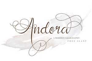 Andora, a Script Font by Letterara
