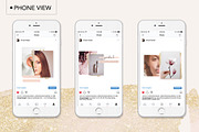 Beauty Blogger Instagram Bundle, a Social Media Template by jgdigital.co designs (Thumbnail 5 of 5)