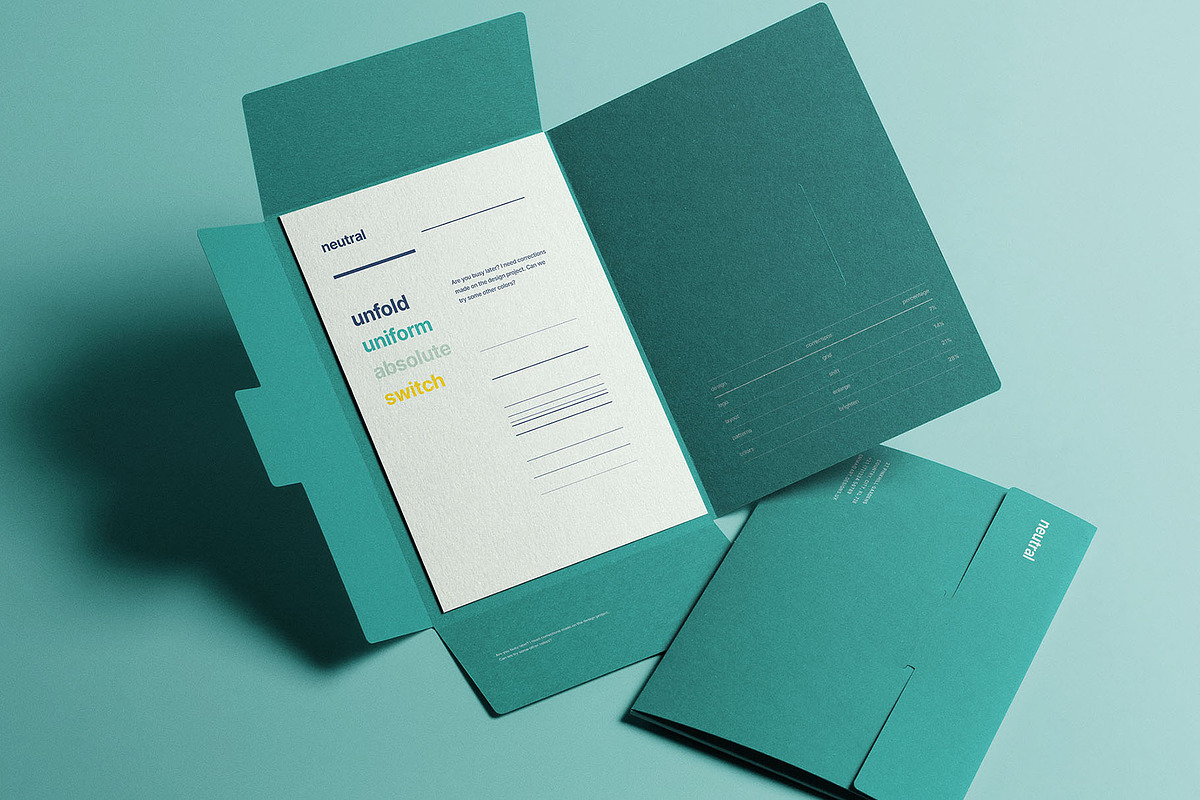 3 Flap Folder Mockup, an Advertising Mockup by Graphic Pear