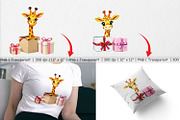 Giraffe Clipart Gift, a Graphic by Artnoy (Thumbnail 3 of 5)