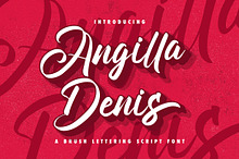 Angilla Denis - Brush Script Font