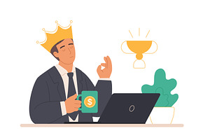 Pride charisma narcissism successful, a Person Illustration by Lemberg Vector