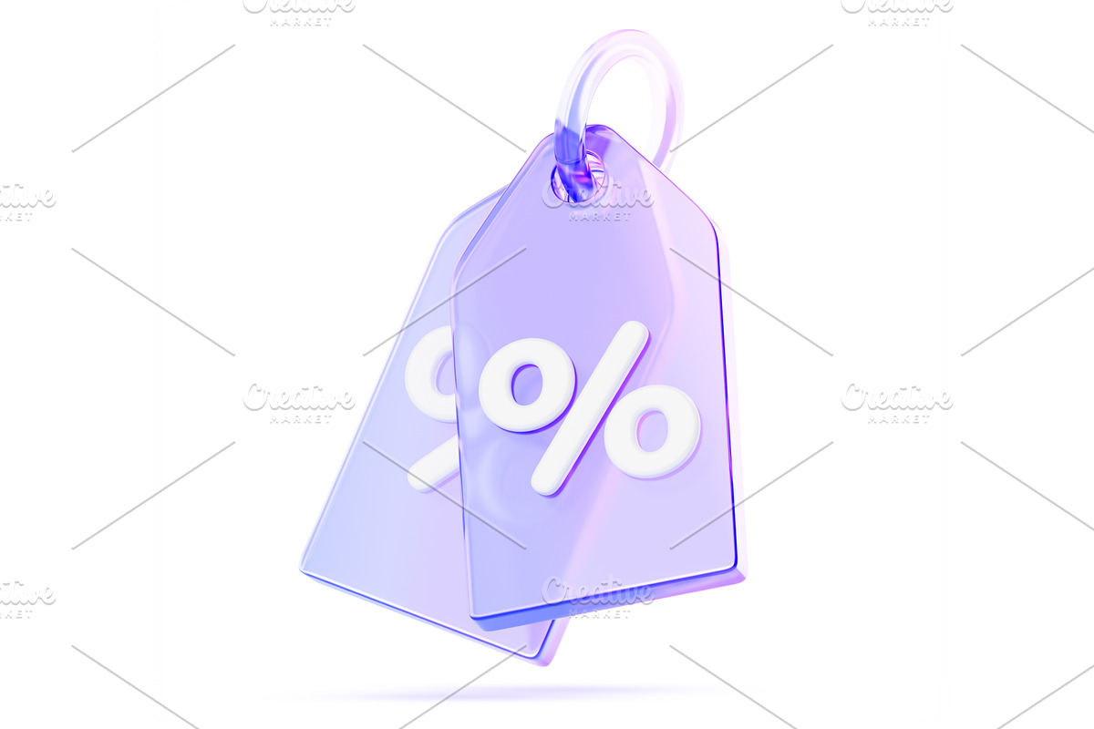 3d glass holographic transparent, a Finance Illustration by Marozhkastudio
