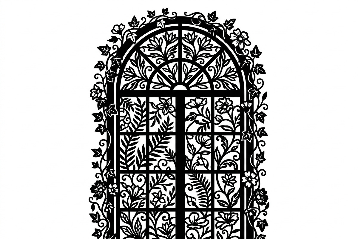 50 Floral French Window Ornament, a Decorative Illustration by Amazin_art (Photo 12 of 44)