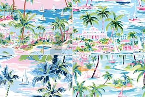 Preppy Palm Beach Digital Paper