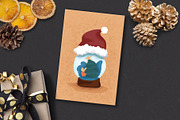 Silent Christmas Greeting Cards, a Decorative Illustration by RabbitAndPencil (Thumbnail 5 of 8)