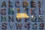 Monster Font Alphabet and Numbers, a Symbol Font by Bubble Pixel (Thumbnail 2 of 8)