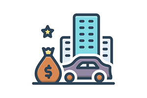 Asset belongings color icon, a Duotone Icon by Creative priyanka