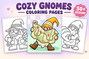 Snug Gnomes Coloring Pages Vol. 3