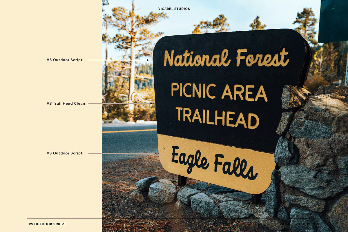 Outdoor Script | National Park Font, a Script Font by Vicarel Studios (Photo 17 of 27)