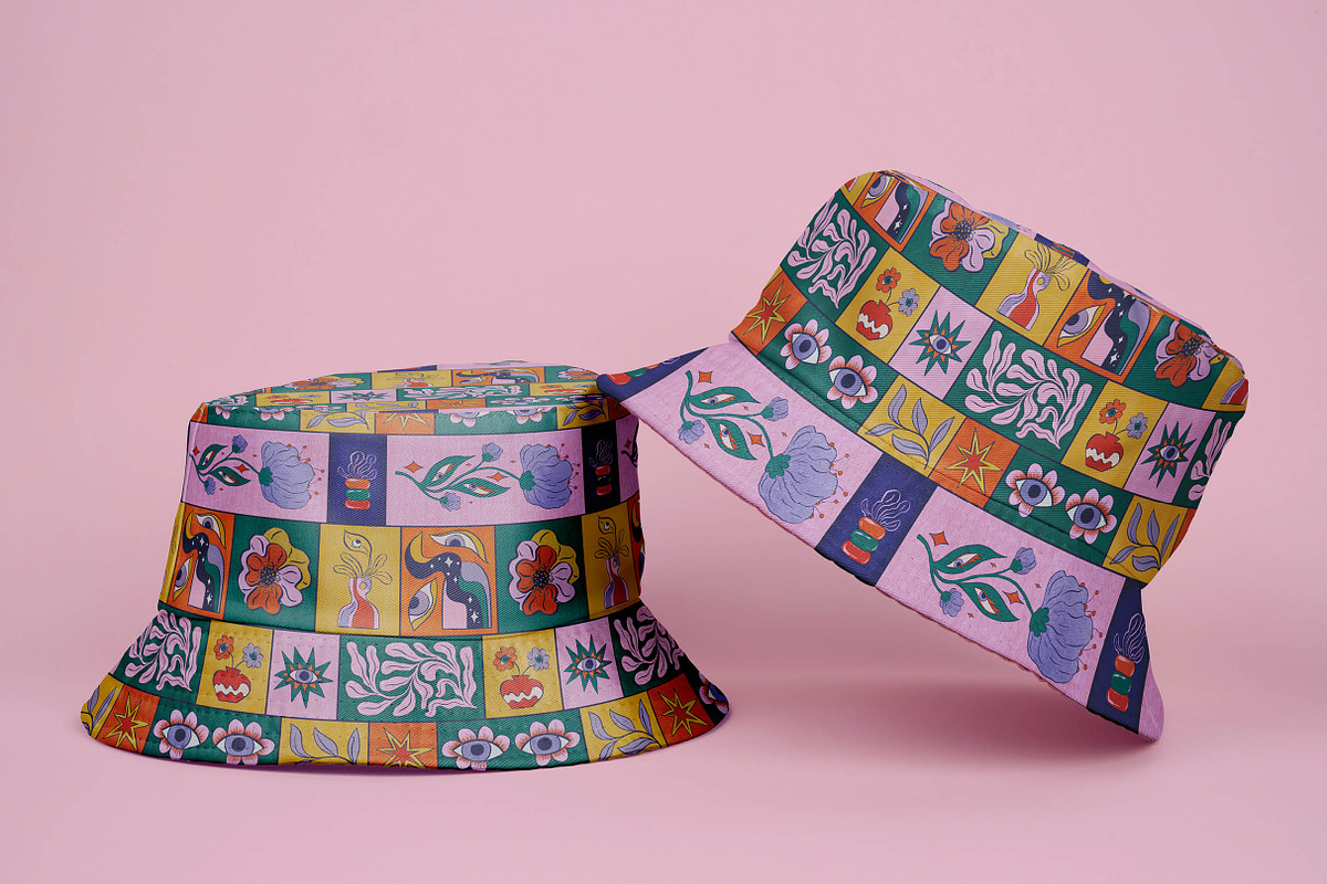 Retro blocks surface pattern, a Pattern Graphic by Kusik Illustration (Photo 3 of 9)