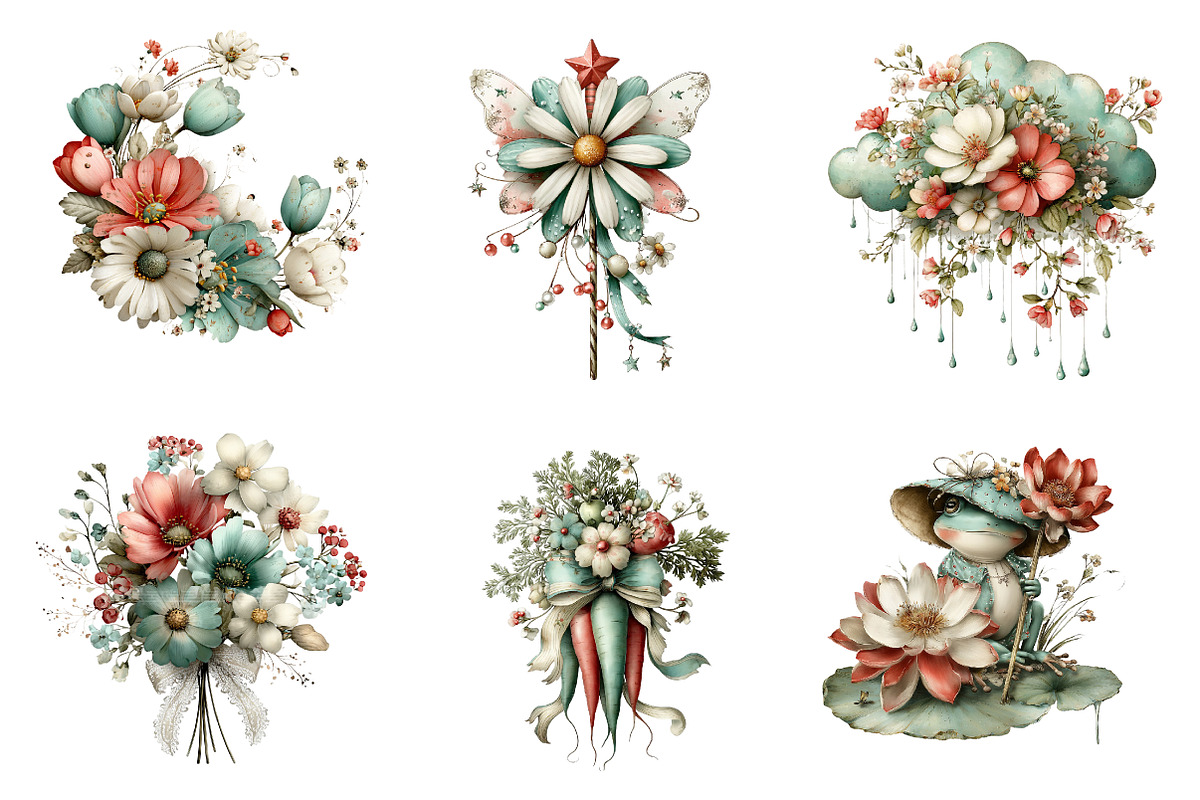Whimsical Spring Clipart, an Illustration by CreationArt (Photo 7 of 7)