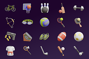 Sports 3D Icon Pack, an Object 3D Model by Bartama Graphic (Thumbnail 2 of 2)