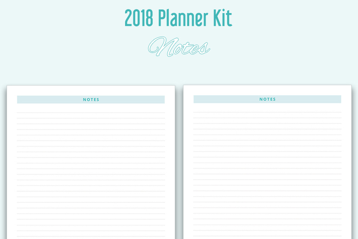 Printable Planner Kit for 2018, a Stationery Template by MOD (Photo 5 of 5)