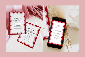 Wave Bridal Shower Invitation