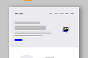 Modern Landing Page Wireframe, a Landing Page Template by ContestDesign (Thumbnail 2 of 6)