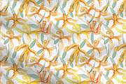 WARM BOTANICAL BLOOMS PATTERN, a Pattern Graphic by MartinShop (Thumbnail 2 of 10)