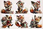 Whimsical Christmas Fox Clipart, a Transportation Illustration by Digital Artistic99 (Thumbnail 3 of 7)