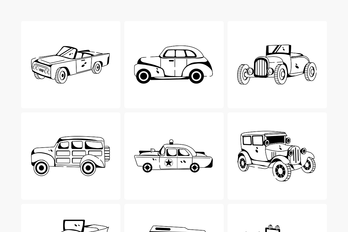 Animated Antique Car Vectors, a Duotone Icon by Prosymbols (Photo 10 of 14)