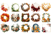 Watercolor Autumn Frames Clipart, an Illustration by Craft Nest (Thumbnail 2 of 4)