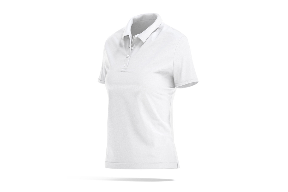 White Women's Polo Shirt 3D Model, an Object 3D Model by rebrandy (Photo 3 of 9)