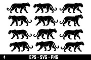 Panther cougar or mountain lion, an Animal Illustration by Vectorhight (Thumbnail 1 of 3)