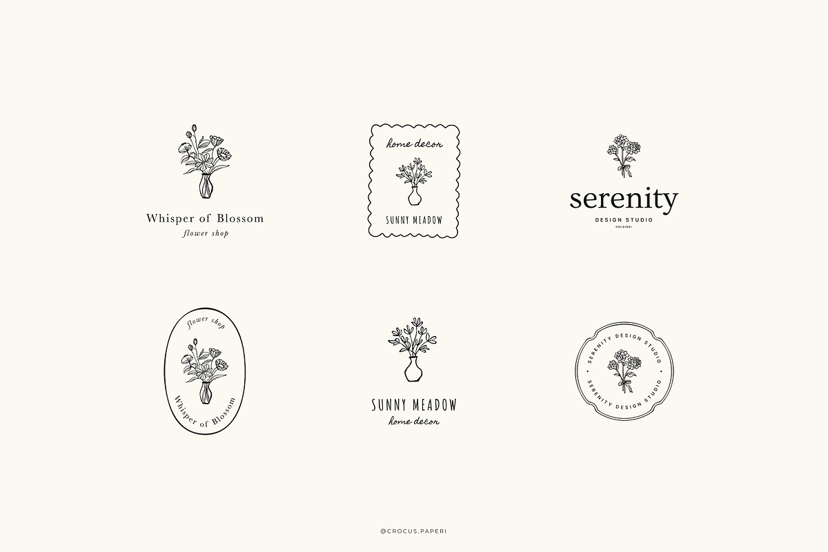 Botanical logos Vol. 4, a Branding & Logo Template by Crocus Paperi (Photo 15 of 16)