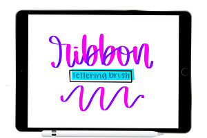 Ribbon Procreate Lettering Brush