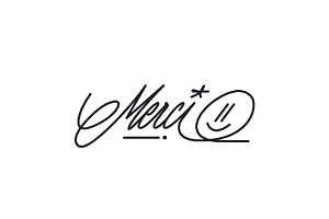 Merci - Smiley Version - Vector, a Graphic by Guillaume Laserson
