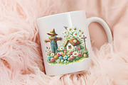 Spring daisy farm clipart, an Illustration by RobertsArt (Thumbnail 3 of 7)
