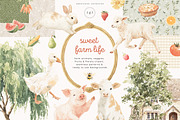 Sweet Farm Life, an Animal Illustration by PeDe Designs (Thumbnail 1 of 11)
