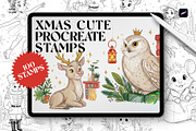 Xmas Cute Procreate Stamps, a Shape Add-On by Spasibenko Art (Thumbnail 3 of 4)