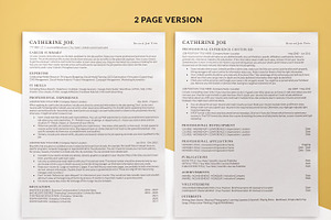 ATS Friendly CV Template Word Pages