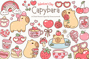 Groovy Valentine Capybara SVG PNG, an Animal Illustration by Chonnieartwork (Thumbnail 1 of 6)