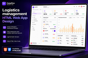 Logistics Management Dashboard HTML, an UI Kit Template by Lumina_ui_ux202