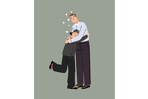 Making peace between father and son, a Person Illustration by Stock-Smart-Start