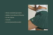 Tennis Core logos - CANVA, AI, PSD, a Branding & Logo Template by Orca Design (Thumbnail 12 of 13)