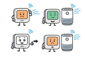 Cute cartoon characters showcase, a Technology Illustration by ZinetroN
