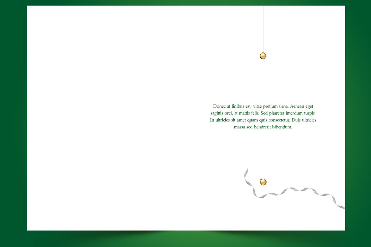 Green Christmas Greeting Card, a Card Template by Godserv Designs (Photo 4 of 6)