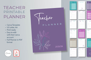 Teacher Planner Canva Template