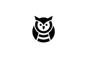Owl Silhouette Vector Symbol, a Branding & Logo Template by Vectorium Studio (Thumbnail 1 of 4)